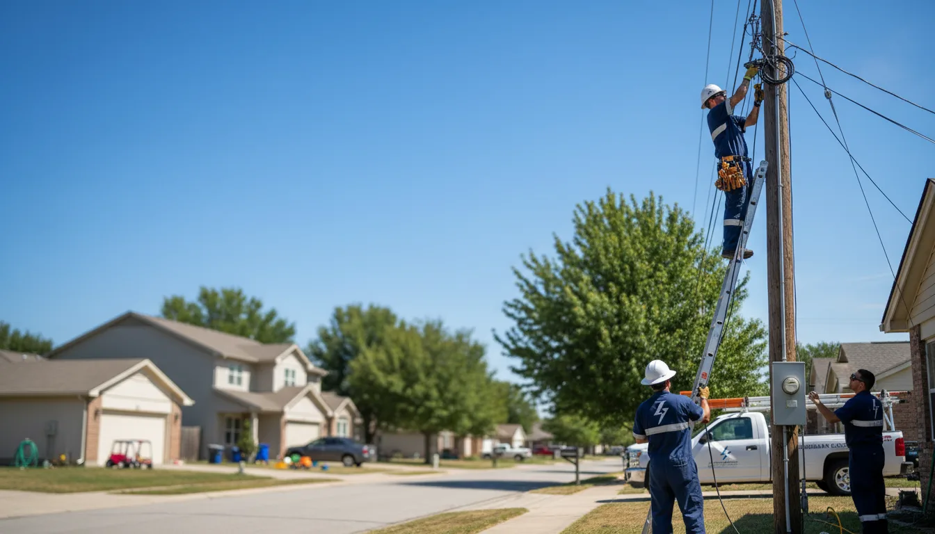 Residential electrician providing installation services in Mount Hope, WI